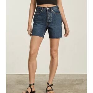 EVERLANE Navy The Denim Short Organic Cotton size  28